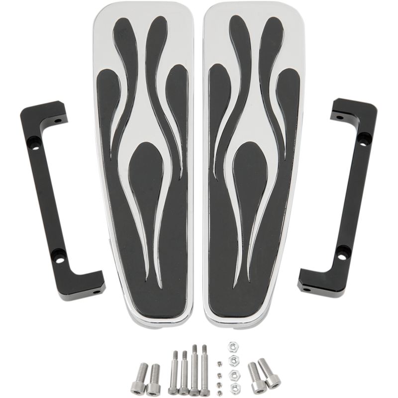 LA CHOPPERS FLAMED DRIVER FLOORBOARDS HARLEY DAVIDSON MODELS - The Speed Shop Canada