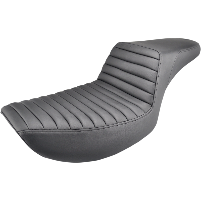 SADDLEMEN STEP UP SEAT BLACK TUCK AND ROLL HARLEY FXR MODELS - The Speed Shop Canada