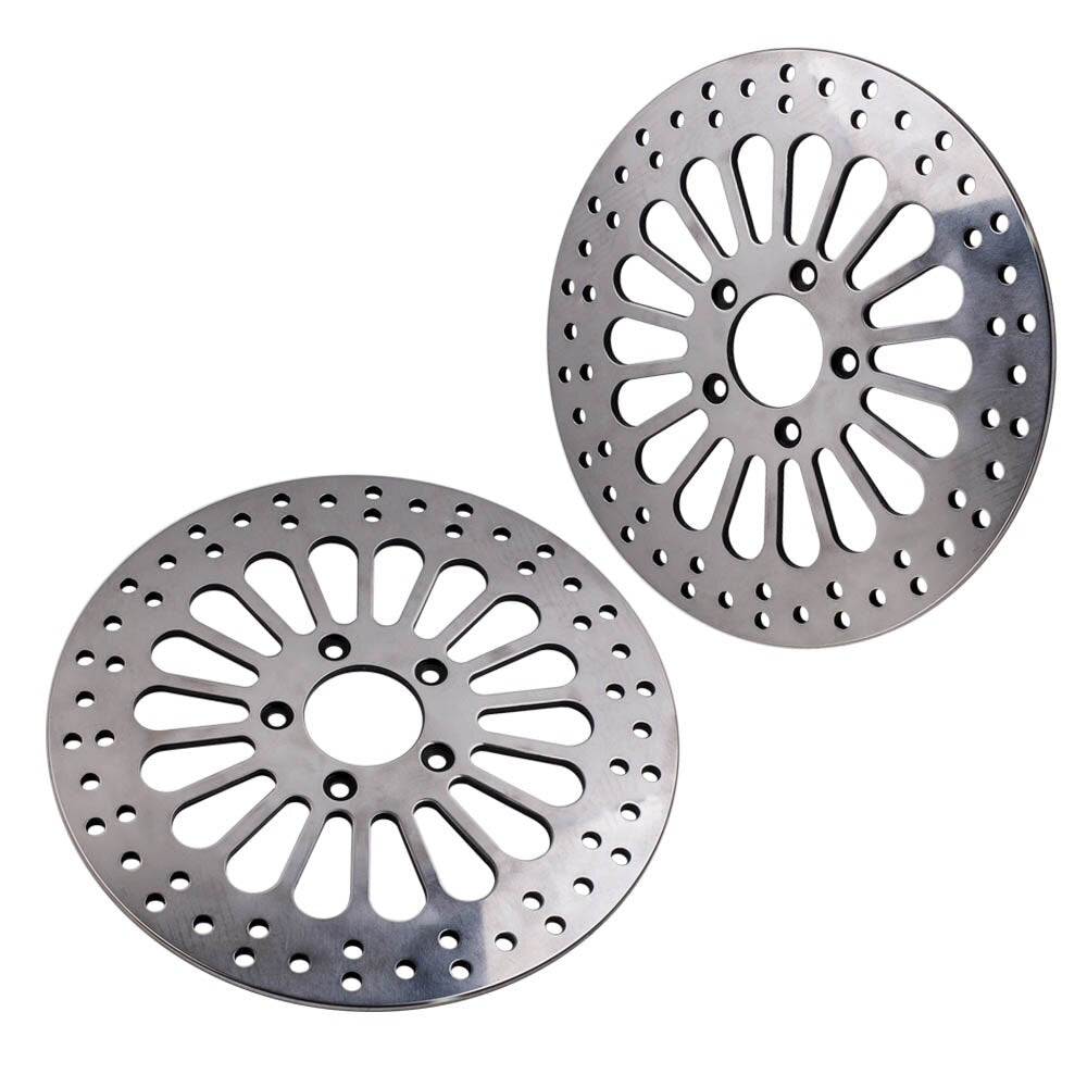 SPOKE STYLE CHROME/BLACK BRAKE ROTOR (EACH) HARLEY DAVIDSON - The Speed Shop Canada