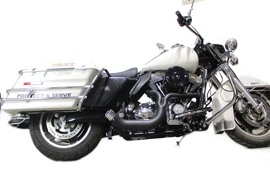 VTWIN LAKE PIPES 2:1 EXHAUST BLACK HARLEY BAGGERS 95-16 - The Speed Shop Canada