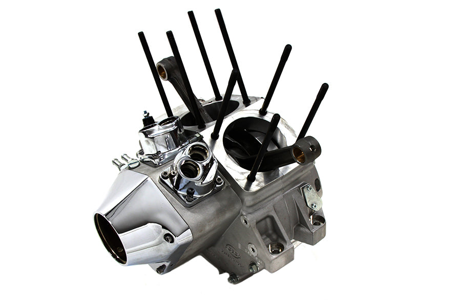 Motorshop Evolution 80 Inch short block engine assembly with exposed cylinder openings, SKU 10-0007