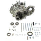S&S Cycle 31-0008 stock bore engine crankcase set, black crankcase components displayed from above