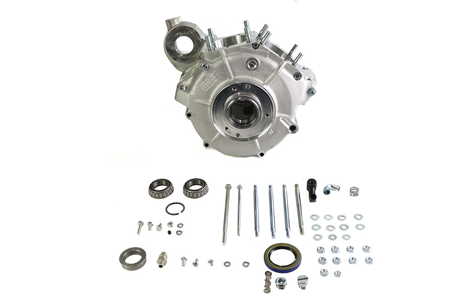 S&S Cycle 31-0008 stock bore engine crankcase set, black crankcase components