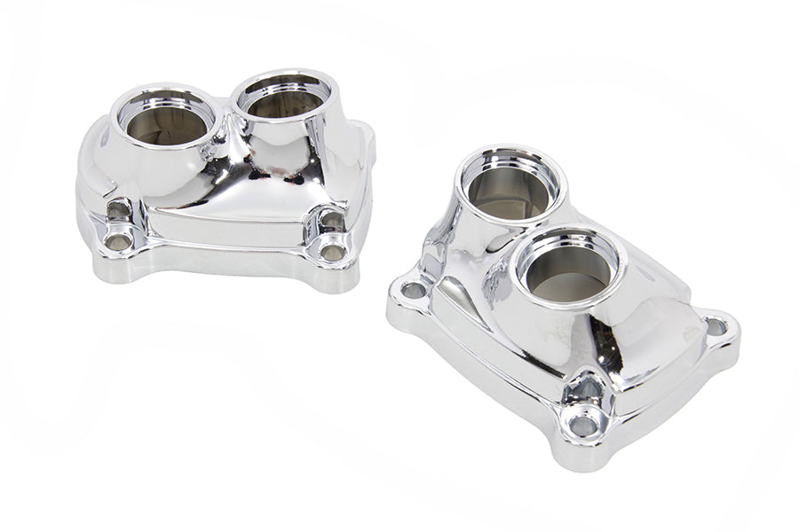 Sifton 78468 M8 chrome tappet block set for motorcycle engine, shown in chrome finish