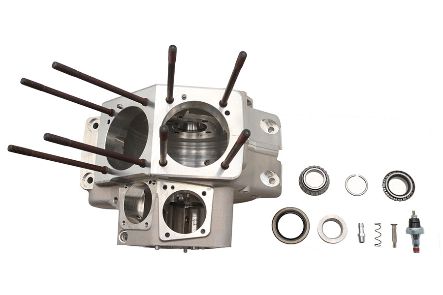 Ultima 206-54 Evolution engine case set in natural finish, shown from the side