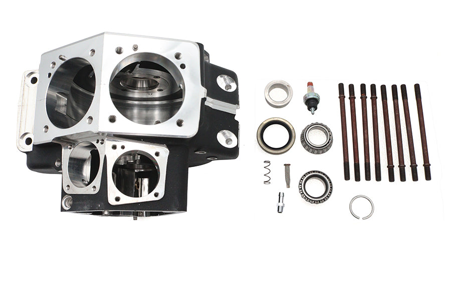 Ultima 206-55 Evolution engine case set in black, showing engine housing components