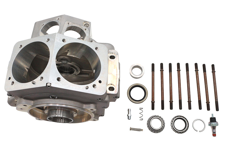 Ultima 206-70 Evolution engine case set in natural finish, displayed as a two-piece engine housing