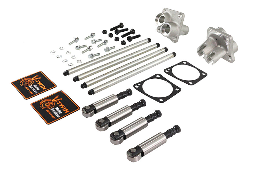 Sifton 11-0597 Solid Tappet Kit, Alloy Finish for 1948–1957 Harley-Davidson FL