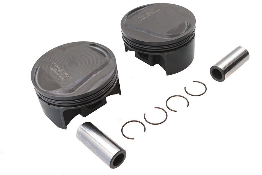 Ultima 93-964 107-inch 4-inch bore domed piston set, .030 oversize for engine applications