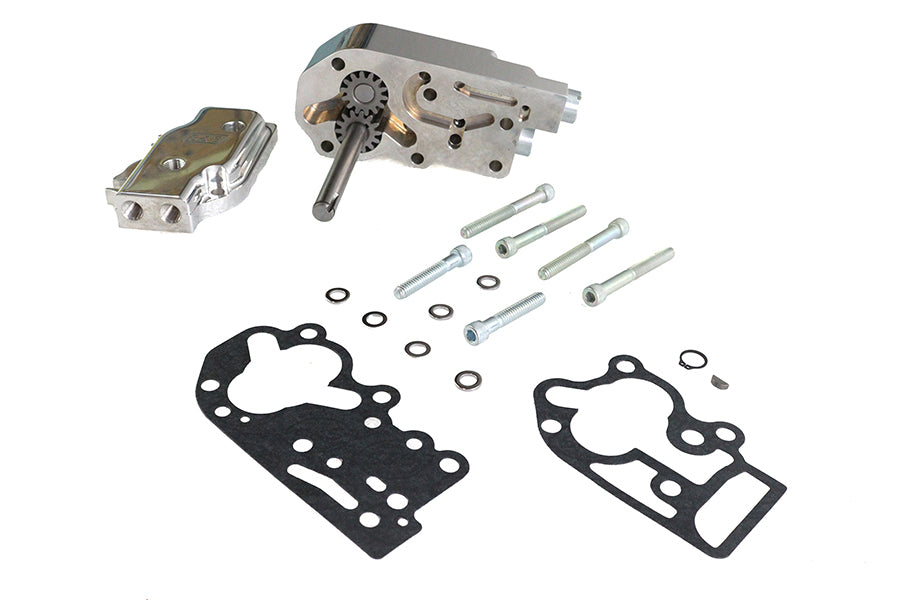 S&S Cycle 31-6206 oil pump assembly for motorcycle engine, shown in detail