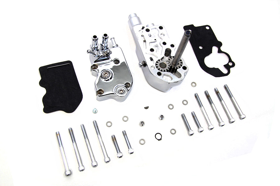 Sifton Chrome Oil Pump Assembly 98-643 for engine, polished chrome pump housing and components