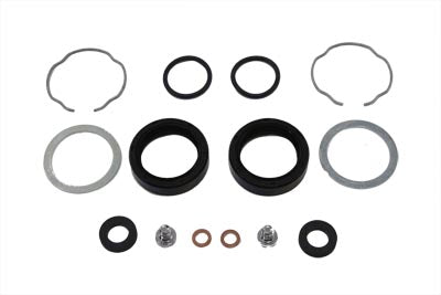 James JGI-45849-77 front fork seal kit components on a white background