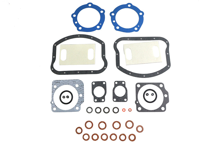 Gary Bang 76331 V-Twin engine top end gasket kit components displayed on a white background