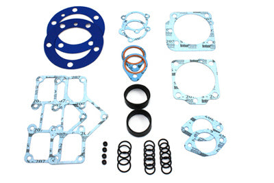Gary Bang V-Twin engine top end gasket kit P400195600899 components displayed on a white background