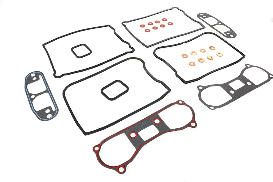 Gary Bang 15-0654 rocker box gasket kit for Evolution motorcycle engine, product packaging and components