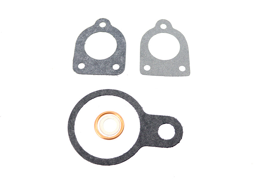 Gary Bang 15-1294 side valve Linkert carburetor gasket kit components on white background