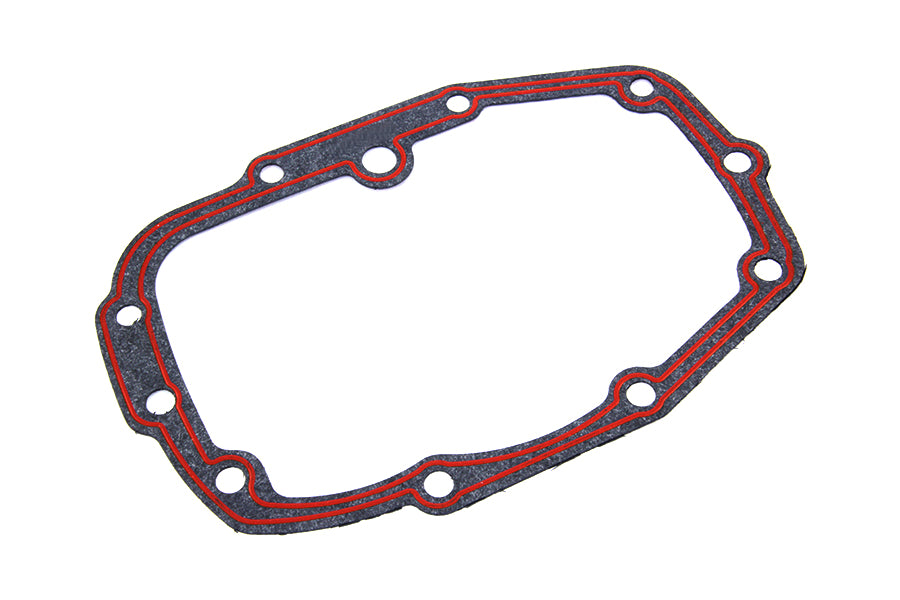 James JGI-35653-98 V-Twin transmission door gasket on white background