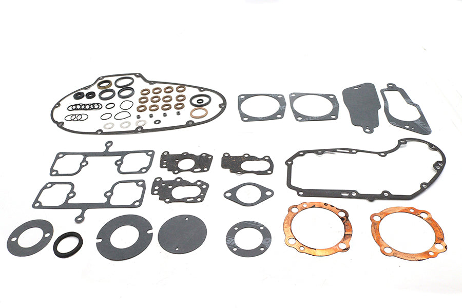 Cometic C9047F complete engine gasket kit with assorted gaskets and seals displayed on a white background
