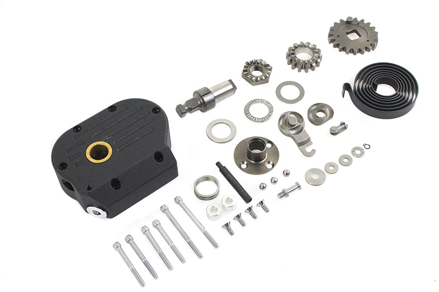 Motorshop 19527W kick starter kit for transmission, wrinkle black finish