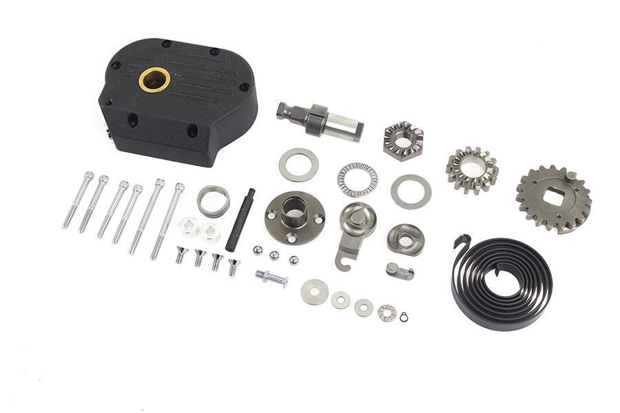 Motorshop 19527W kick starter kit for transmission, wrinkle black finish