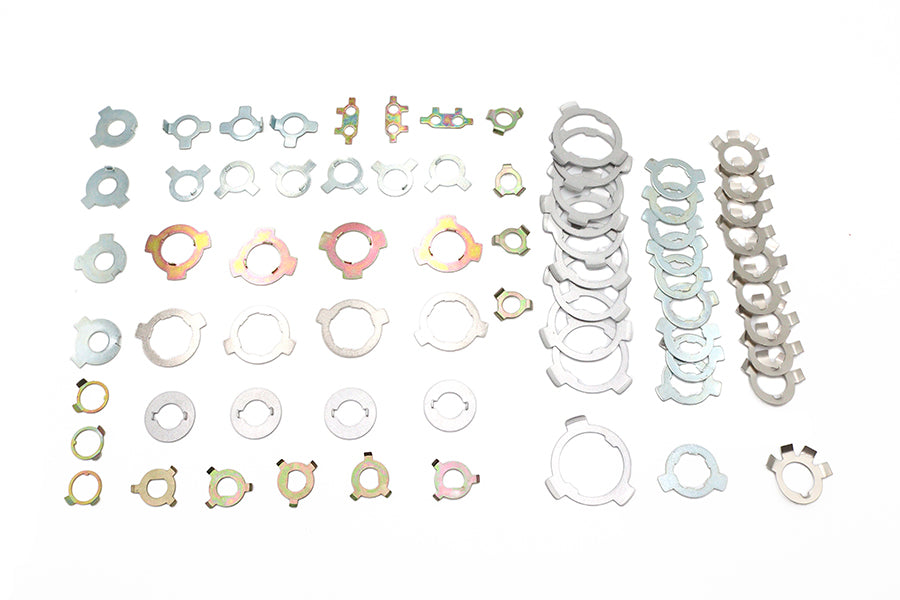 Motorshop Lock Tab Assortment 17-0940, 70-piece rider accessory set shown in package