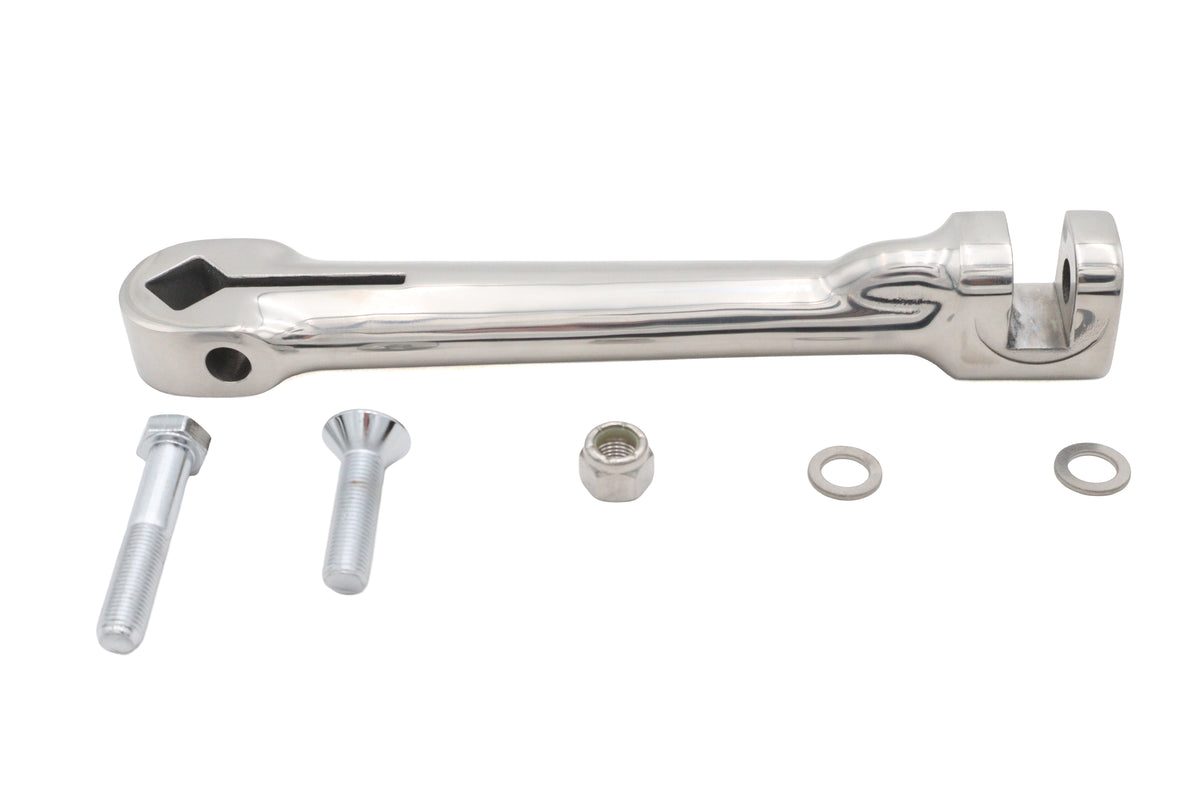 Ultima 17-1002 polished flat kick starter arm for Big Twin motorcycle transmission models