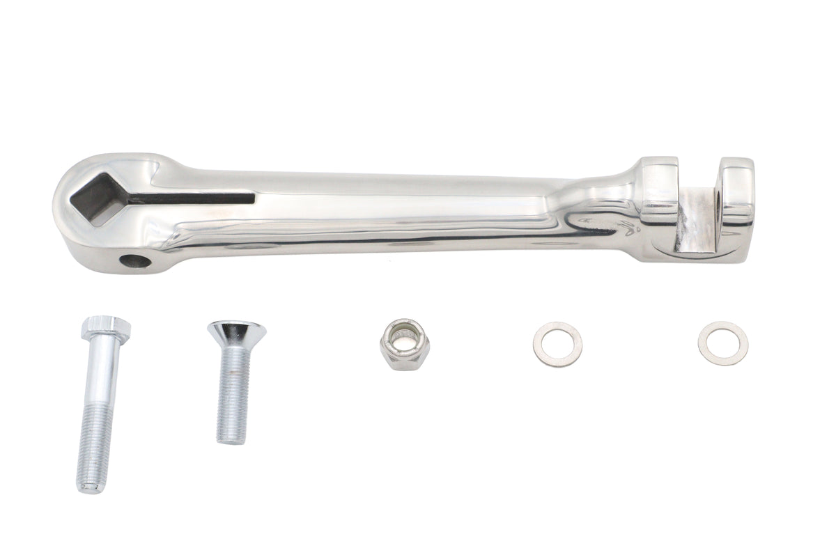 Ultima 17-1002 polished flat kick starter arm for Big Twin motorcycle transmission models