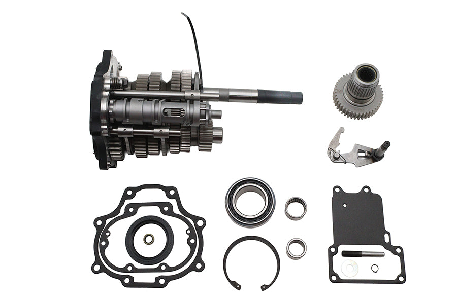 Jims 8600 Fat 6 Super Gear Kit in black for motorcycle transmission, SKU 17-2147