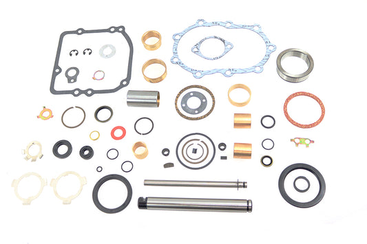 V-Twin 17-6616 transmission hardware and rebuild kit components, shown together on a white background