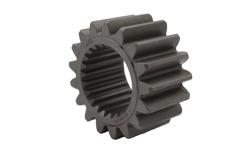 Andrews 5th Gear Countershaft 296555 transmission component, silver metal shaft with gear teeth