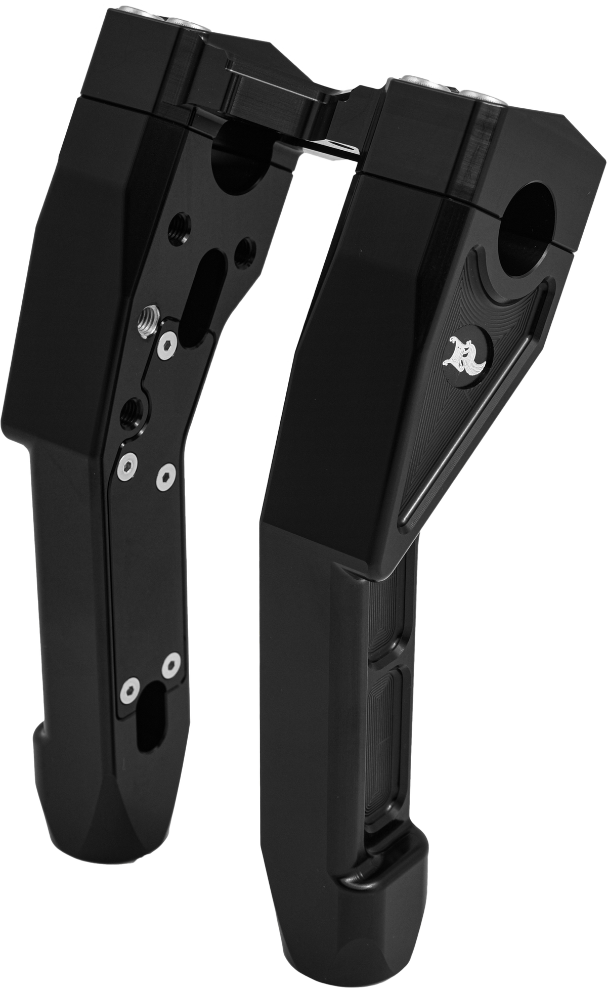 KENS FACTORY KFR-01-1.125 black 1-1/8-inch risers with 8-inch pullback for motorcycles