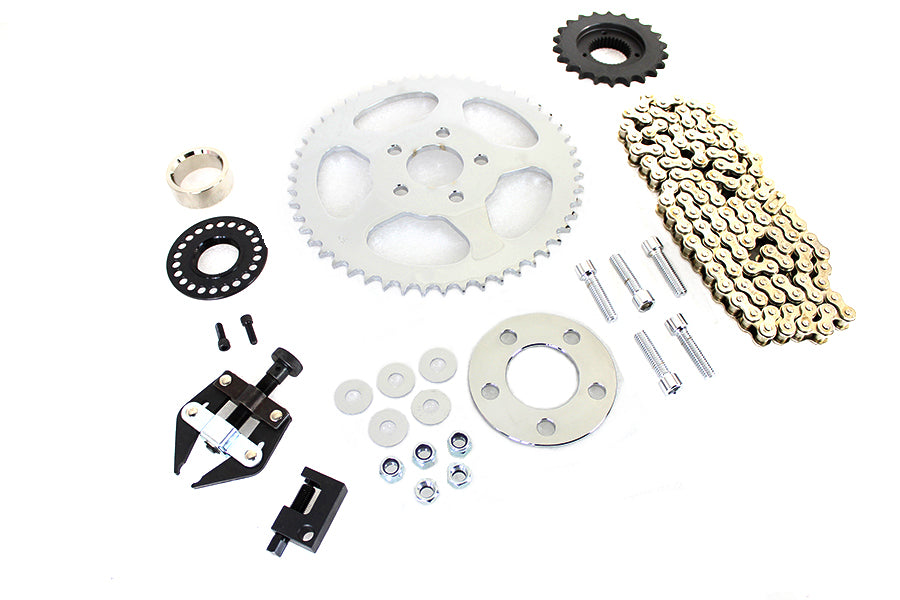 York 19-0169 Softail rear chain drive conversion kit components for motorcycle drivetrain conversion