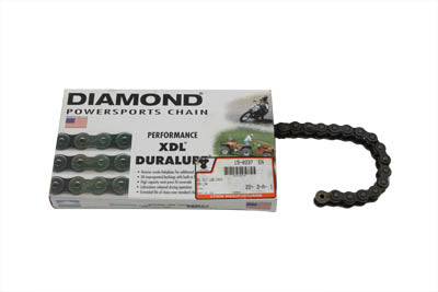 Diamond Chain Self-Lube .530 110-Link Drive Chain DL5301R110NAE, industrial roller chain close-up