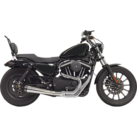 Bassani 2:1 Road Rage exhaust for Harley Davidson Sportster 86-03, featuring chrome finish and dual pipes.