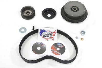 Belt Drive LTD. EVBB-3T-4 BDL 8mm belt drive kit components for motorcycle drive line setup