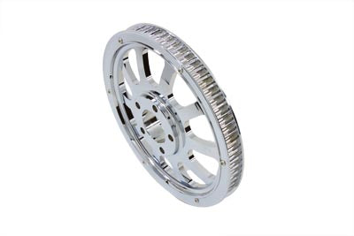 York 20-0697 rear pulley with 66-tooth chrome finish for drive line applications