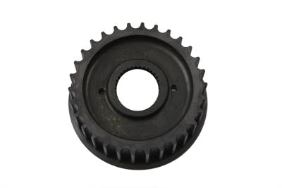 Andrews 290304 30-tooth front pulley for drive line applications, shown in black metal finish