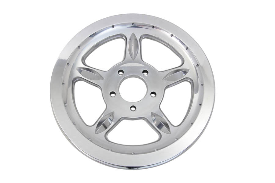 York 20-0737 chrome 68-tooth 5-spoke rear pulley for drive line systems
