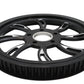 Ultima Vortex rear drive pulley, 70-tooth black cut design for motorcycle drive line systems
