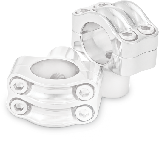 BURLY BRAND Reaper 1.5-Inch Risers for 1.25-Inch Handlebars, Chrome — B12-8012C, SKU 750-05622