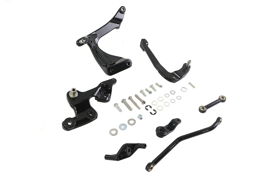 AEE XF2906C458GBPJR gloss black forward control brake side mid control set