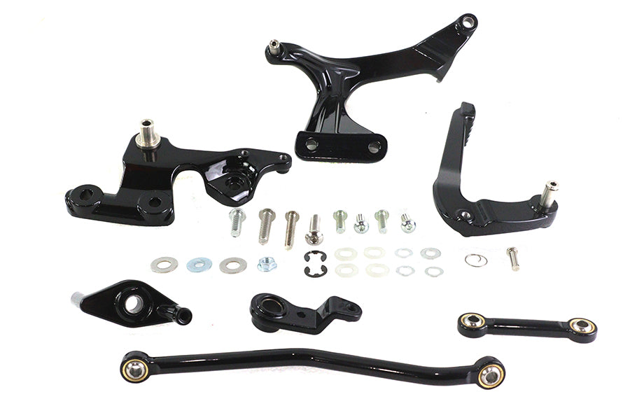AEE XF2906C458GBPJR gloss black forward control brake side mid control assembly