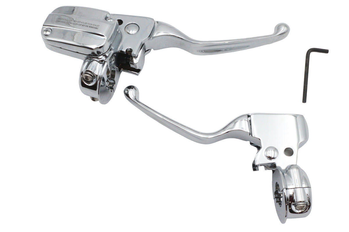 Ultima 47-258 chrome handlebar control kit for motorcycle, SKU 22-7258