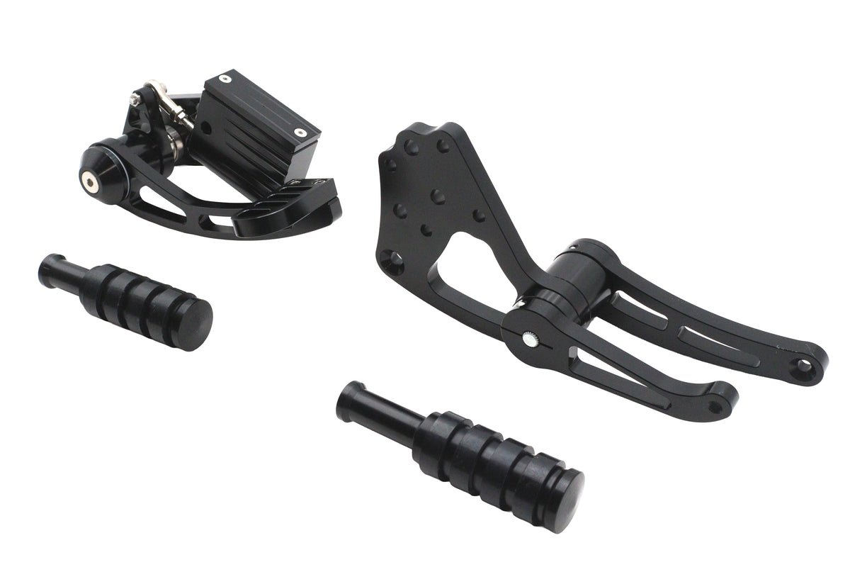 Ultima 47-441 billet forward control kit in black, motorcycle forward control components