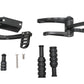 Ultima Billet Forward Control Kit in black, model 47-541 for motorcycle customization