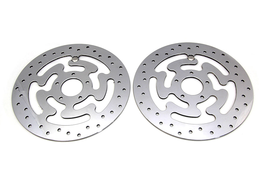 Duro 23-0047 front brake disc set in polished stainless steel
