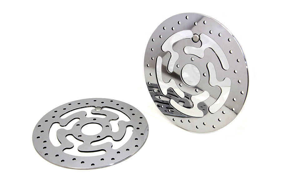 Duro 23-0047 front brake disc set in polished stainless steel