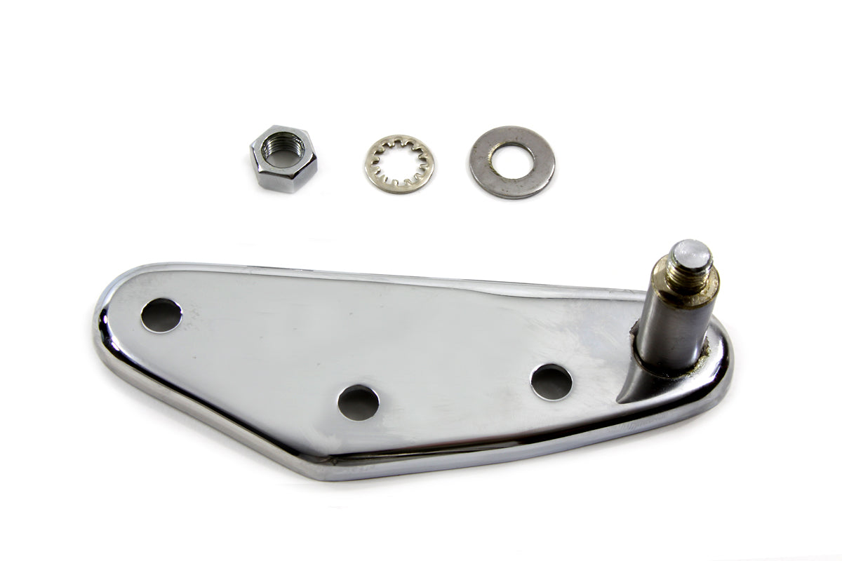 Edart 13607 rear mechanical brake lever bracket for forward controls, chrome finish