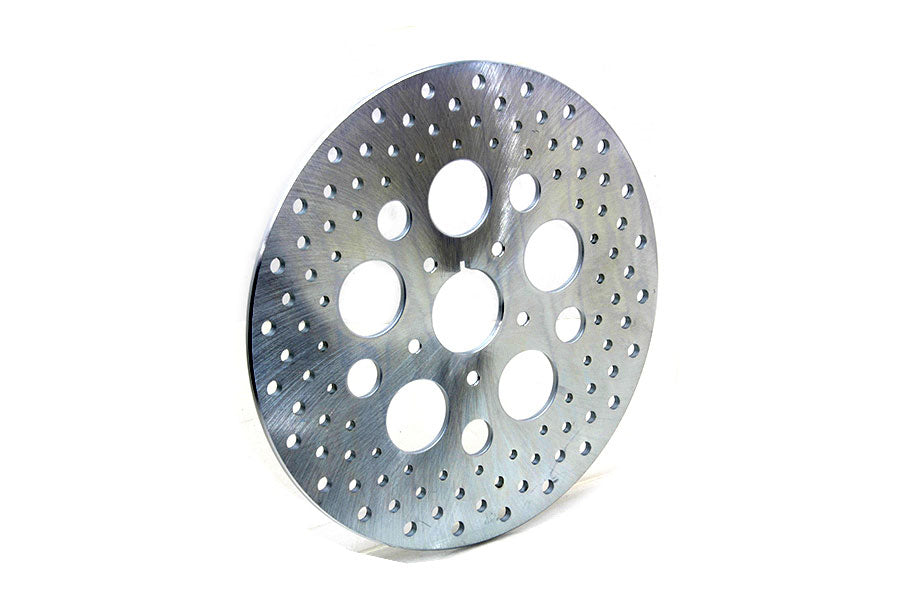 Edart 06-0176A 11-1/2-inch front drilled brake disc, close-up view