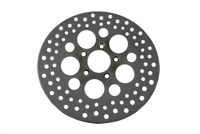 Duro 06-0185ASP 11-1/2-inch drilled front brake disc, black metal rotor with drilled holes